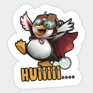 Adventurous Aviator Penguin - Flight Enthusiast penguin Sticker